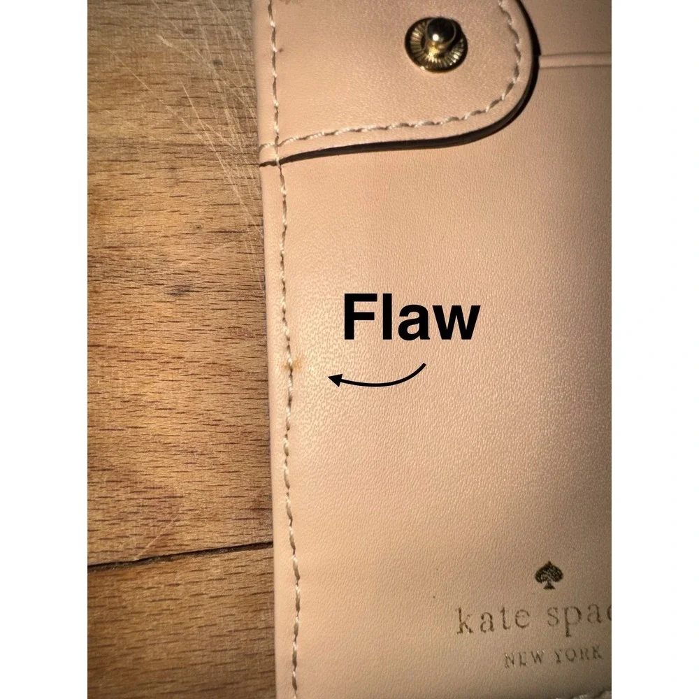 Kate‎ Spade Southport Avenue Stacy Wallet Cream with Navy Blue Stripe